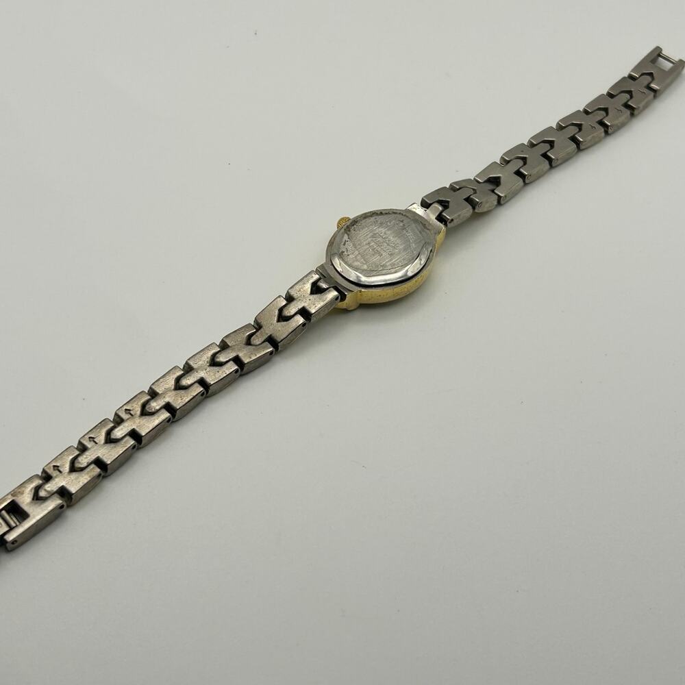 Vintage Sergio Valente Gold Silver Women’s Watch Working New Battery - Picture 6 of 7